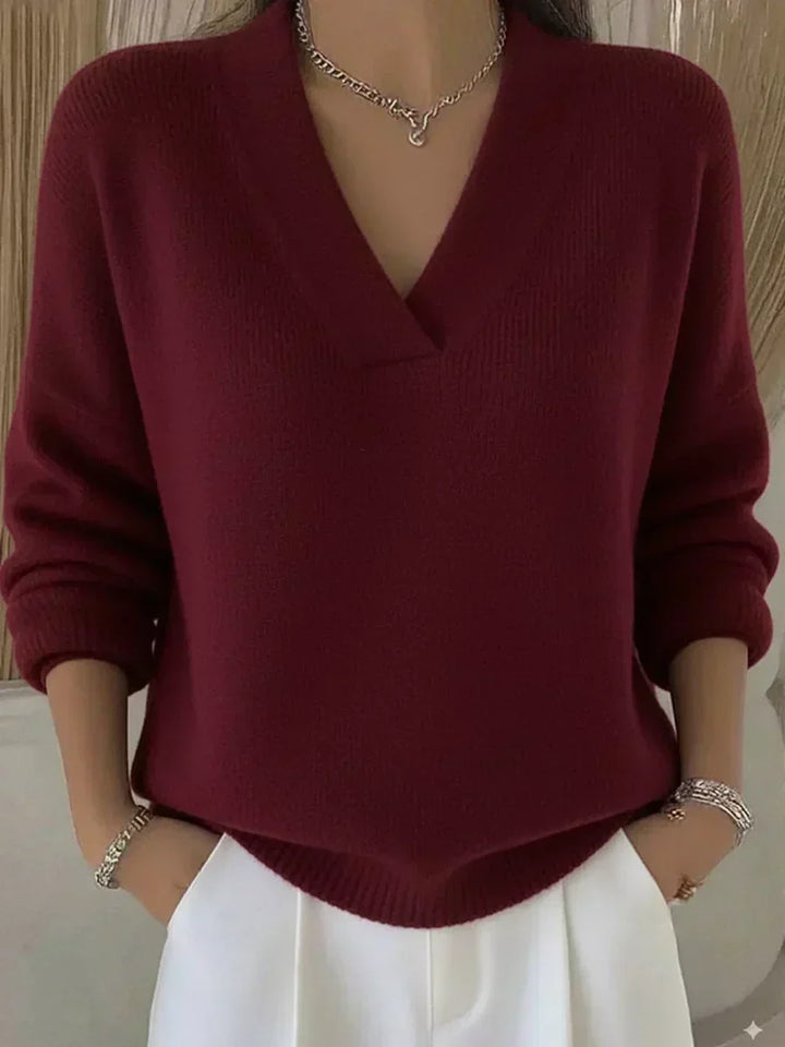 Amparo | Jersey Suave de Cuello de Pico