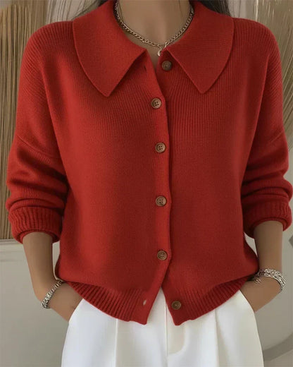 Victoria | Cárdigan con Cuello Camisero