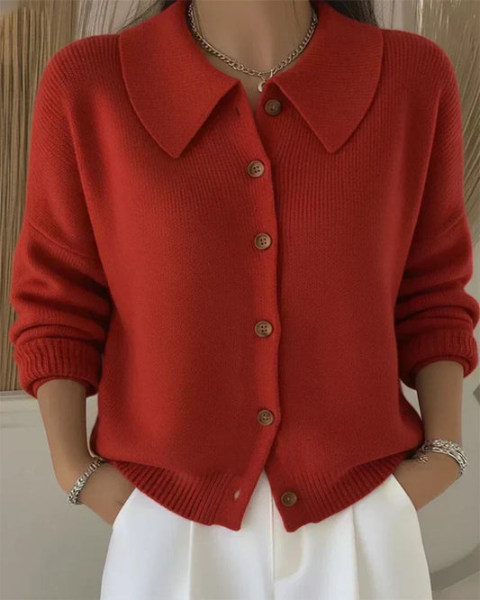 Victoria | Cárdigan con Cuello Camisero