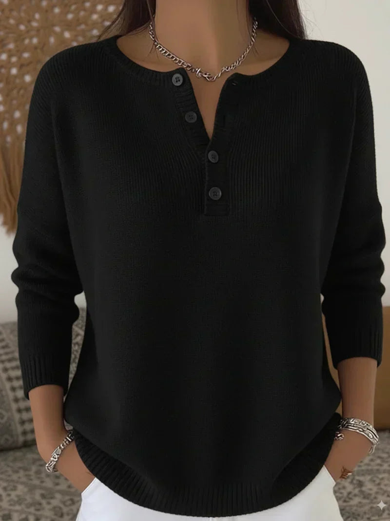 Esperanza | Jersey de Punto Henley con Botones