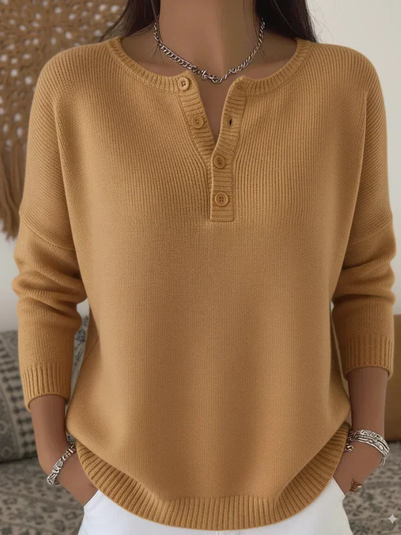 Esperanza | Jersey de Punto Henley con Botones
