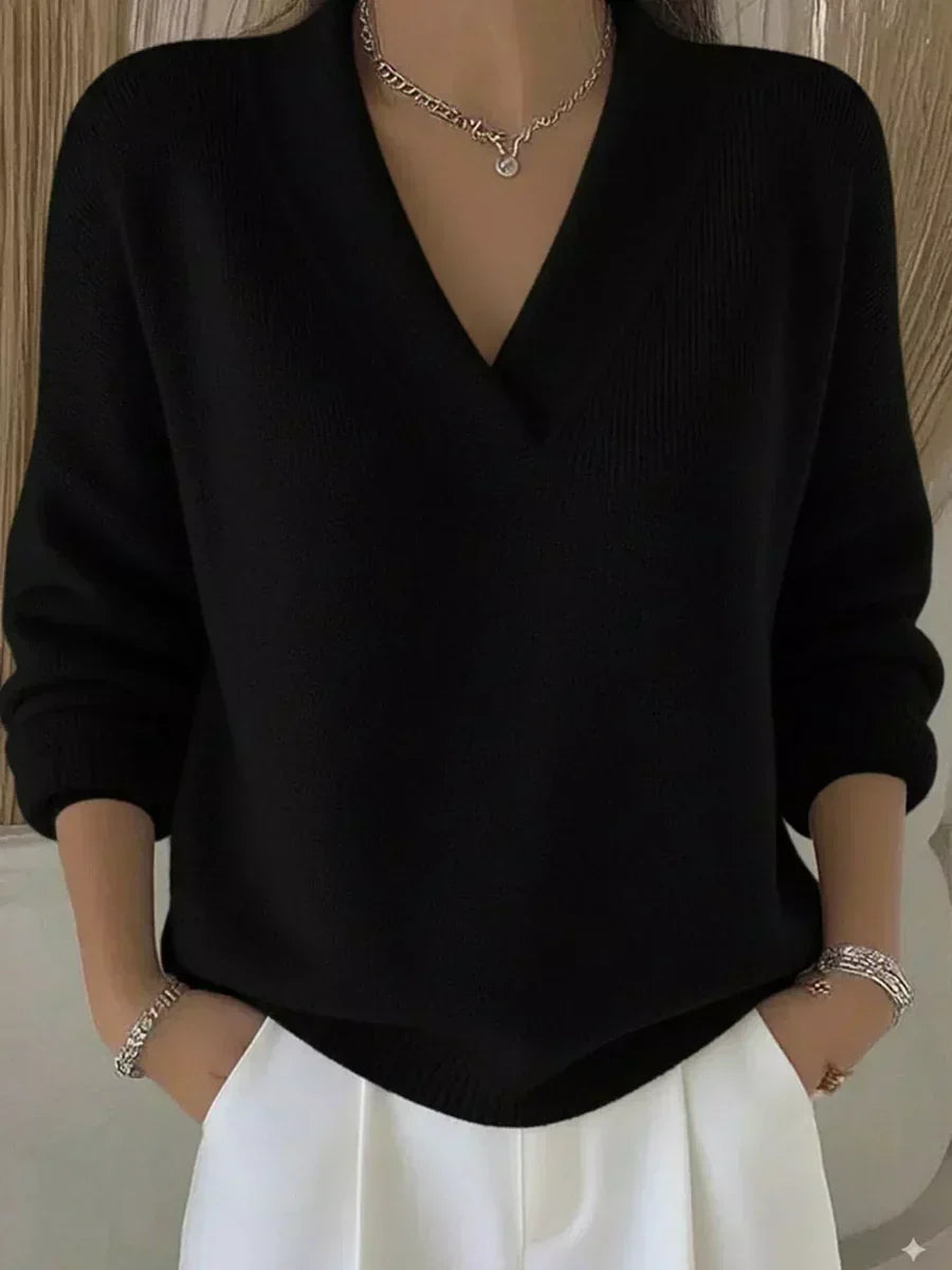 Amparo | Jersey Suave de Cuello de Pico