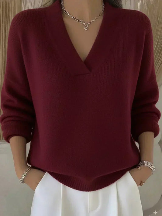 Amparo | Jersey Suave de Cuello de Pico