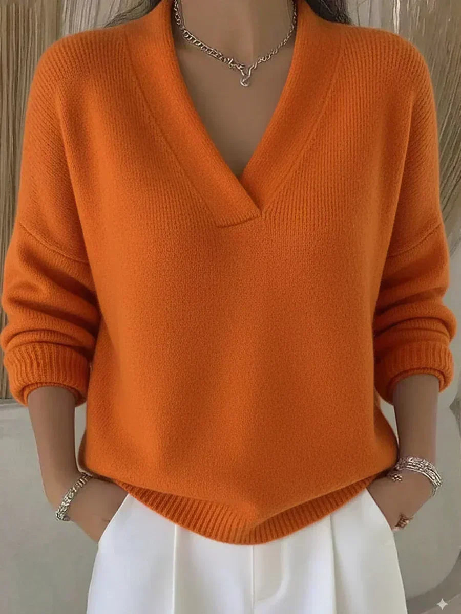 Amparo | Jersey Suave de Cuello de Pico