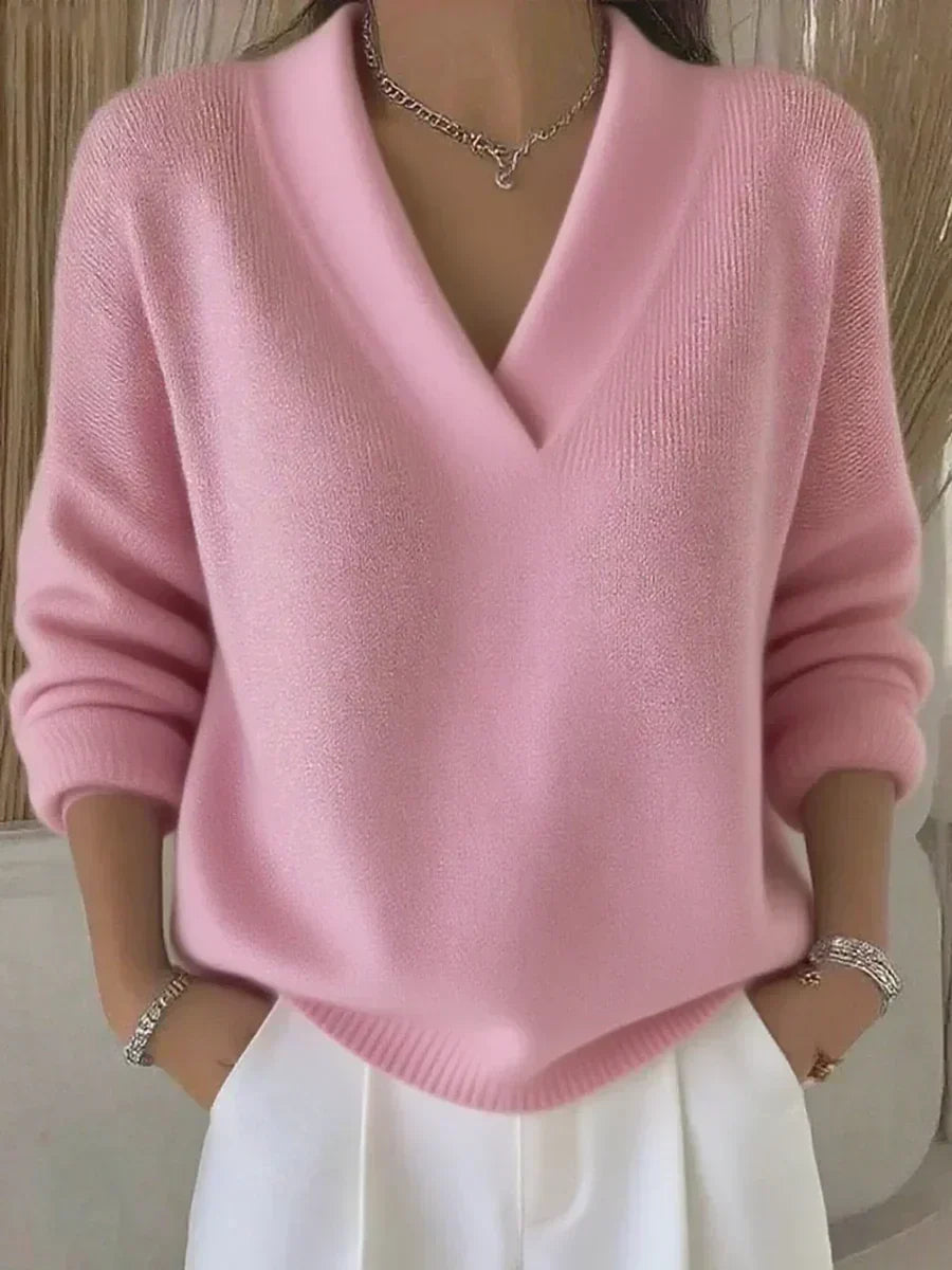 Amparo | Jersey Suave de Cuello de Pico