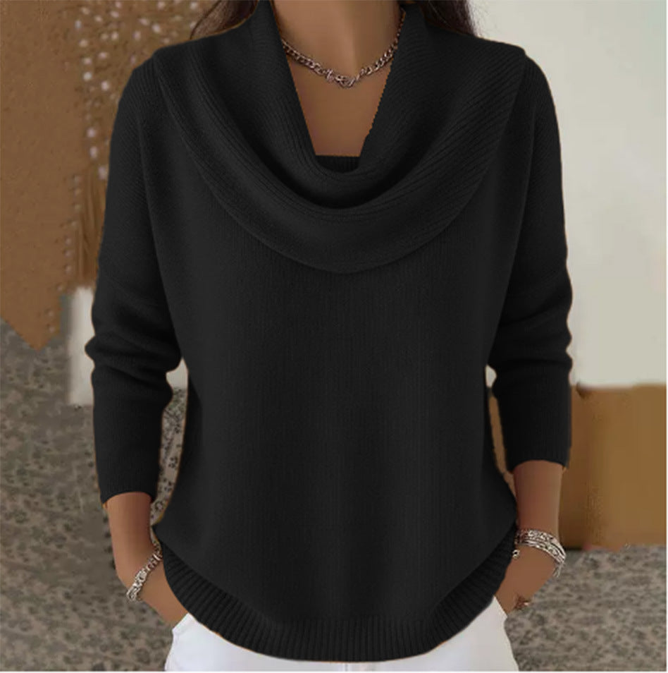 Inés | Jersey con Cuello Drapeado