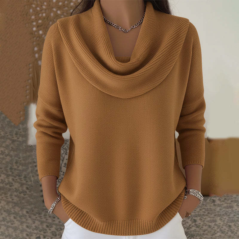 Inés | Jersey con Cuello Drapeado