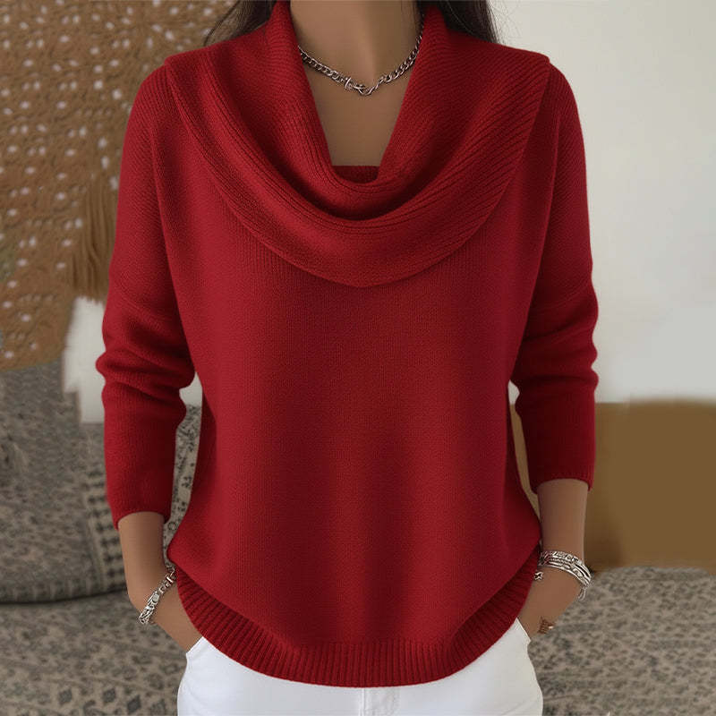 Inés | Jersey con Cuello Drapeado