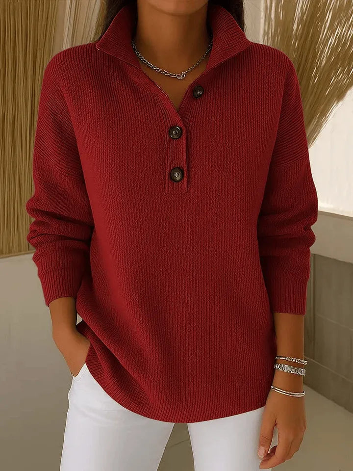 Adela | Jersey Polo de Cuello de Pico
