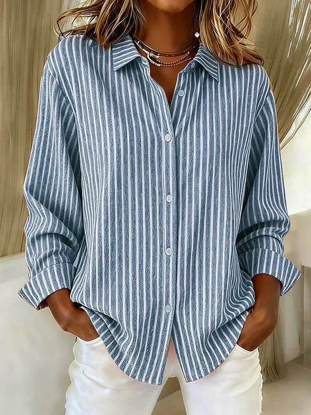 Beatriz | Camisa de Rayas con Botones
