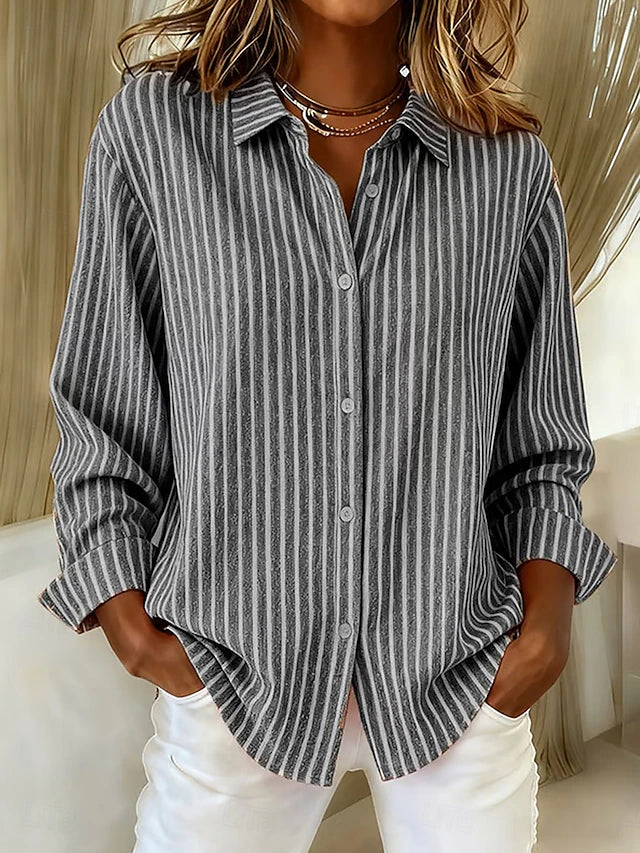 Beatriz | Camisa de Rayas con Botones