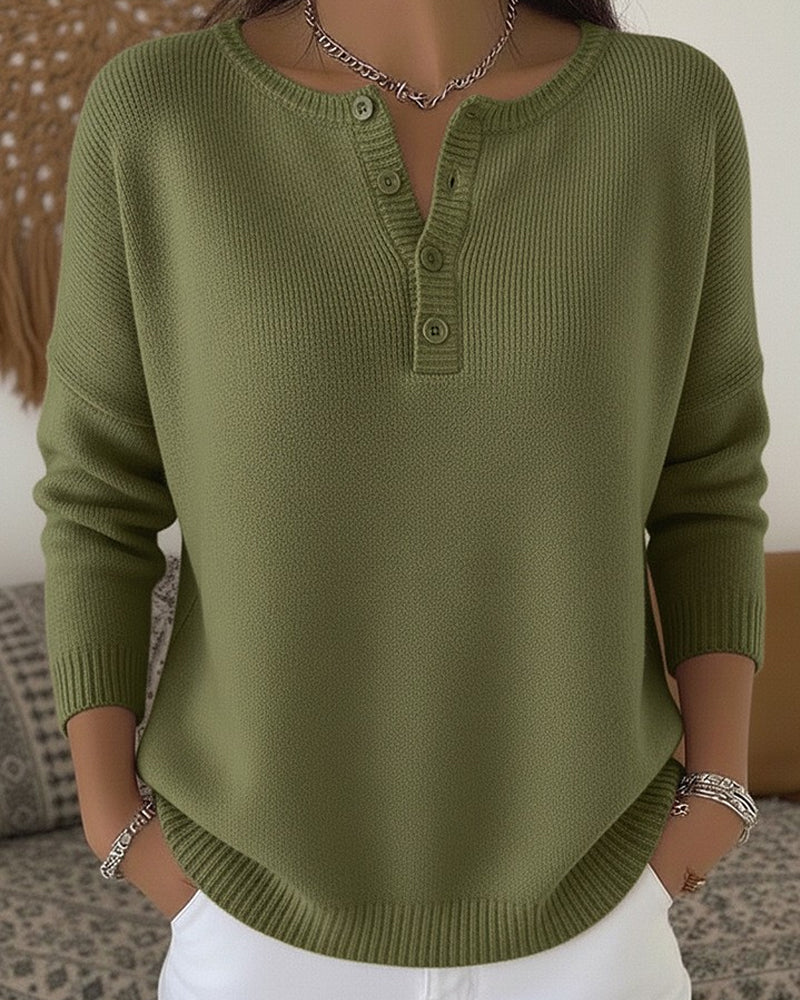 Esperanza | Jersey de Punto Henley con Botones