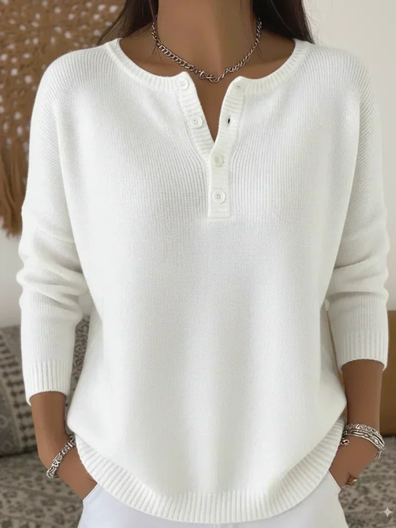 Esperanza | Jersey de Punto Henley con Botones