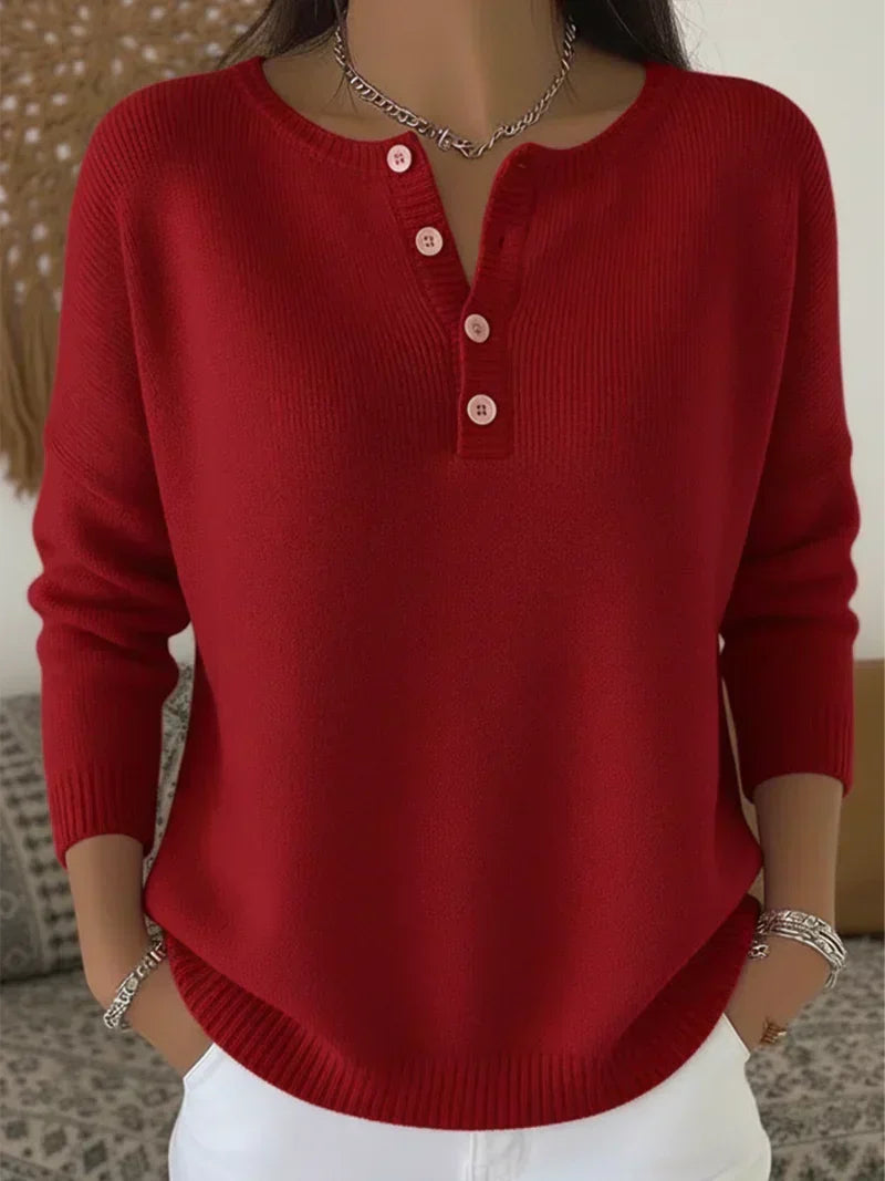 Esperanza | Jersey de Punto Henley con Botones